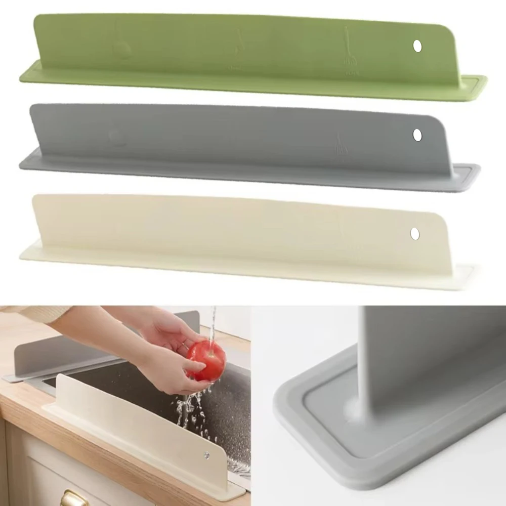 1/2 pçs silicone pia defletor respingo guarda com ventosa piscina à prova de óleo placa defletor de água suprimentos de cozinha pia organizador
