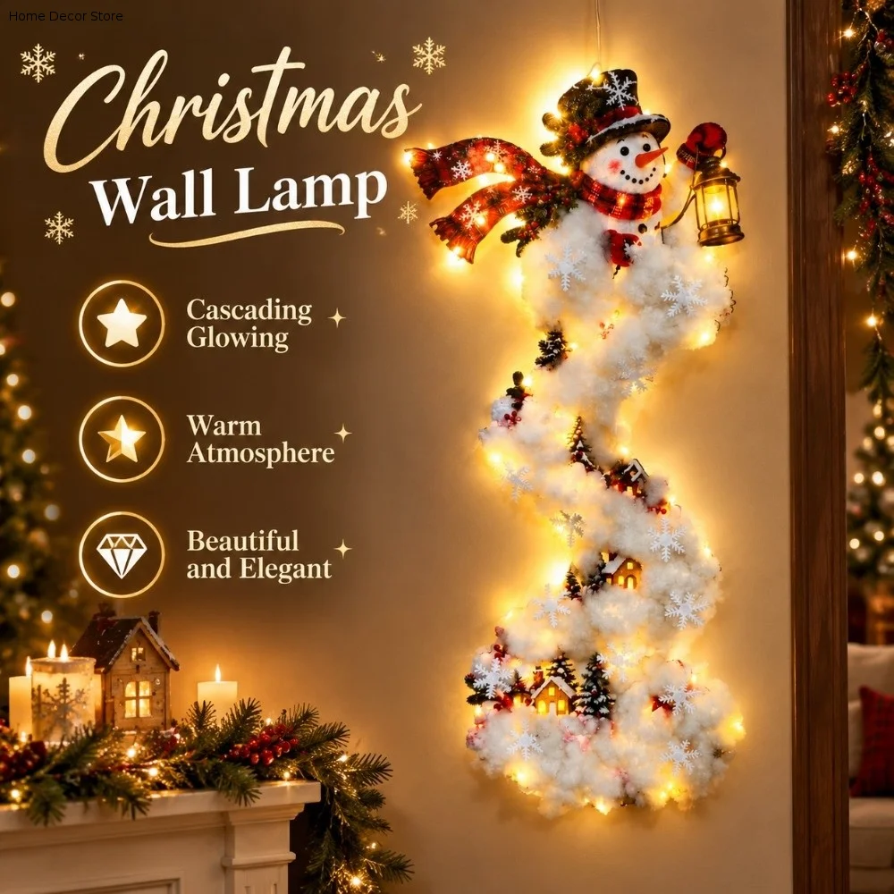 Cascading Glowing Angel Blessing Wall Light Star Warm Atmosphere Wall Decor Santa Light Beautiful and Elegant Durable