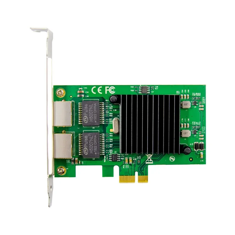 PCIE X1 2 Port 1000M Gigabit Ethernet Dual Ports RJ45 Lan Network Card Chip Intel 82576 Networking Pci-e Ethernet Server