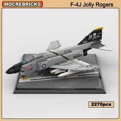 Modern US New Military F-4J Phantom Aircraft Atlantic Fleet Cruising Air Force Fighter Building Block Model Brick Toys Gift