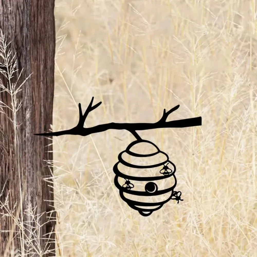 Decoración de silueta de Goblin: embellece su jardín Estaca de colmena de abeja de Metal para una fiesta mágica