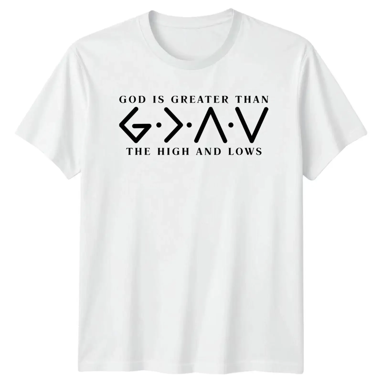 Gott ist größer als die Hohen und Tiefen christlicher Glaube T Shirt vintage Washed graphic designer clothes Stylish Versatile