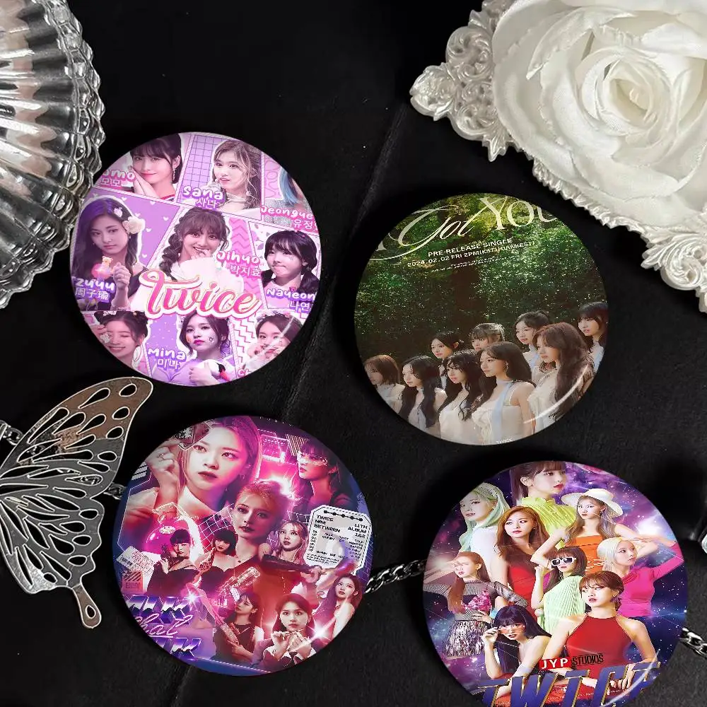 Kpop T-TwiceS 58mm Cute Series Pins Funny Badge Interesting Cartoon Animals Brooches Backpack Clothes Gift Accessory