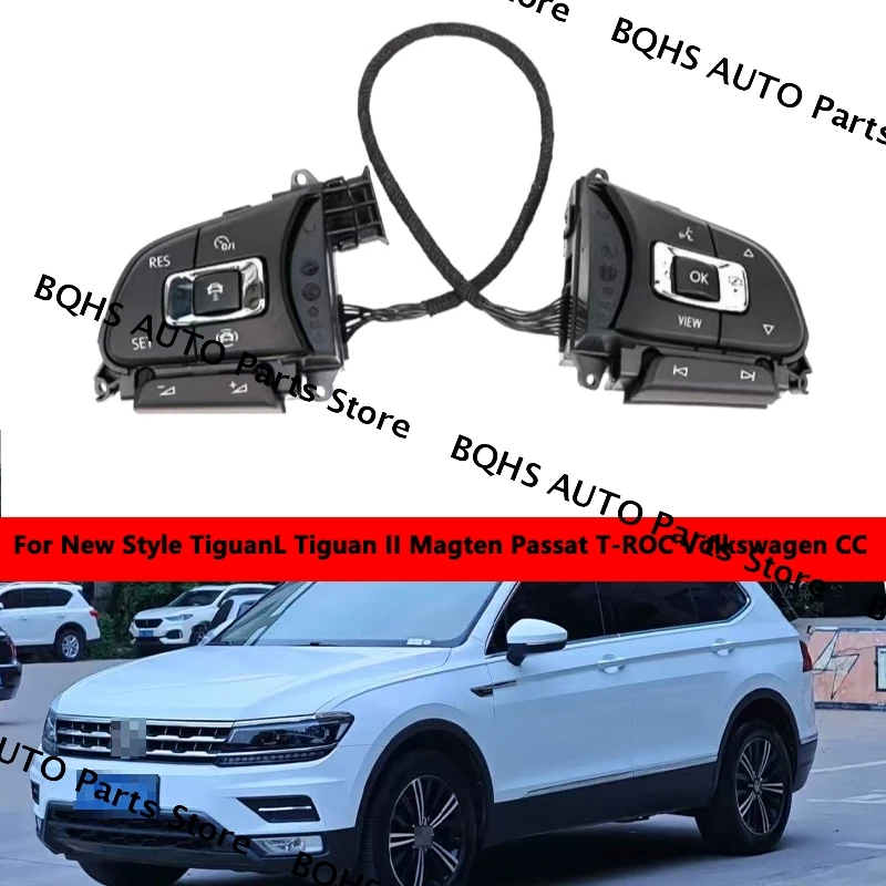 

5NA959442B OEM Steering Wheel Button with ACC For VW TiguanL Tiguan II Magten Passat T-ROC Volkswagen CC