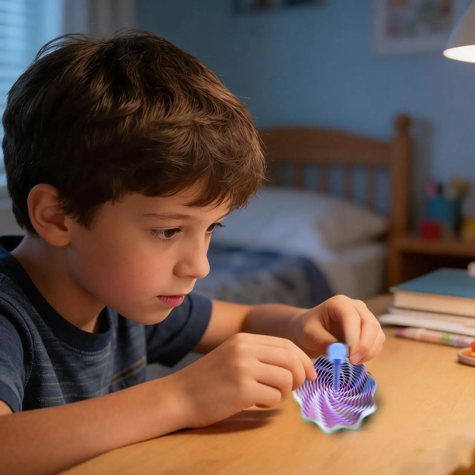 Fidget Toy 3D Printed Spiral Stars Shapes Retractable Sensory Fidget Stars Toy For Men Women Boys Girls Youth Students Desk