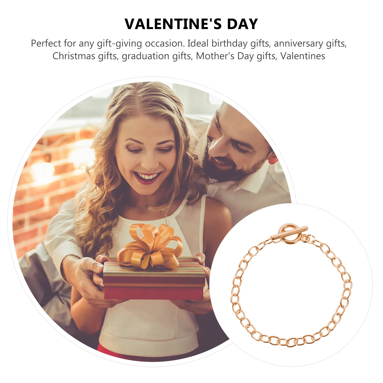 30Pcs Metal Bracelet Chains Toggle Clasps Women Jewelry Wrist Chain Party Concert Bar Accessories Bracelet Charms