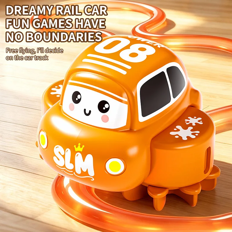 DIY Slime Track Car Toy for Kids Electric Creative Building Kit STEM Draw Your Own Race Track with Paste
