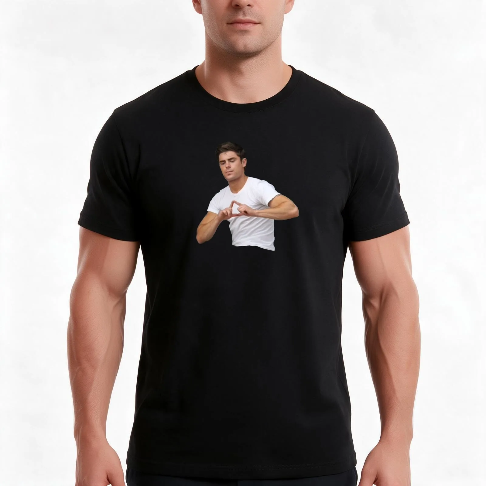 Zac Efron Tri Delta T-Shirt Summer Casual Cotton Tee Oversized Streetwear Tops Vintage Graphic Print Loose Fit Short Sleeve
