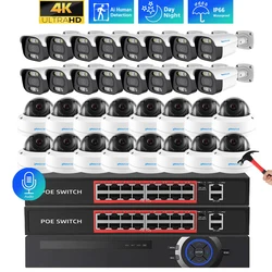 32CH 4K 8MP Security Camera System 5MP Audio Record IP Camera Indoor Outdoor Waterproof POE Home CCTV Video Surveillance Kit