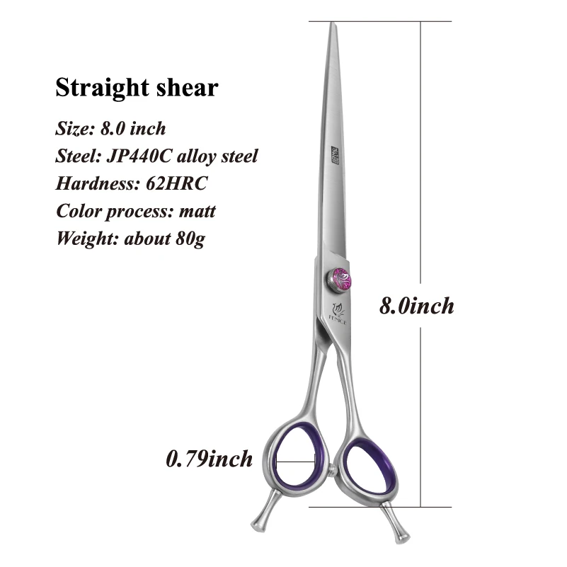 Fenice JP440C 7/8 Zoll Professional Pet Hunde Pflege Schere Gerade Gebogen Verdünnung Chunker Scher Schere Set Für Hunde 6