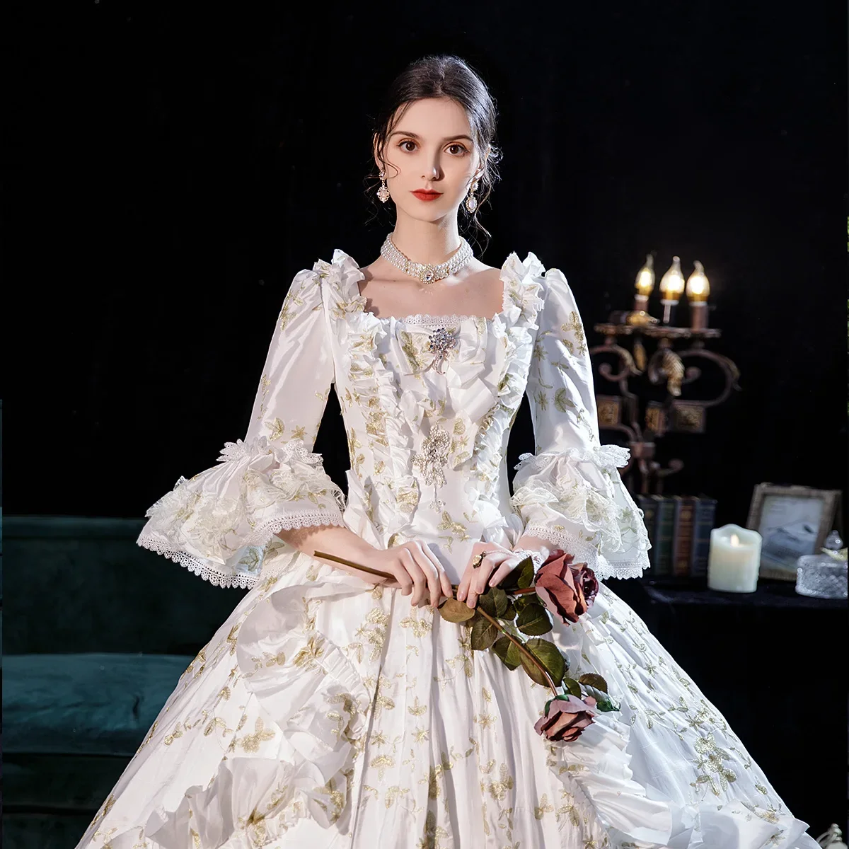 18th Renaissance Gown Queen Princess Prom Dresses Marie Antoinette Costume Rococo Dress