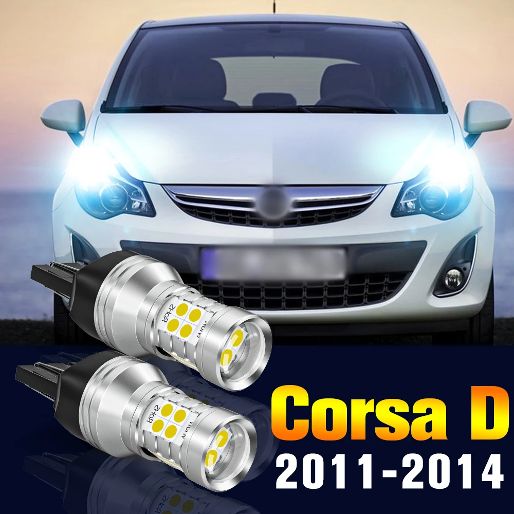 

2pcs LED DRL Daytime Running Light Bulb Lamp For Opel Corsa D 2011-2014 2012 2013 Accessories