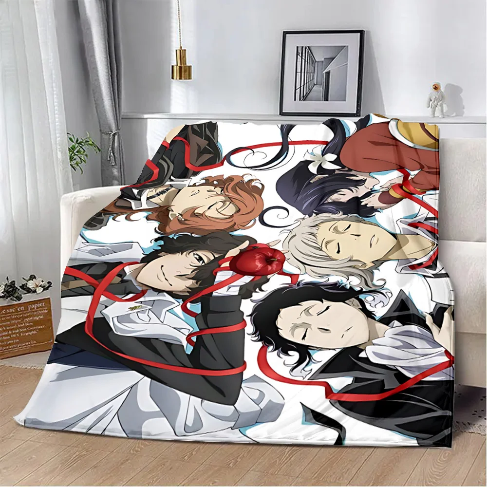 Anime Bungo Stray Dogs Printed Blanket Picnic Blankets Warm Blanket Soft and Comfortable Blanket Home Travel Birthday Gift