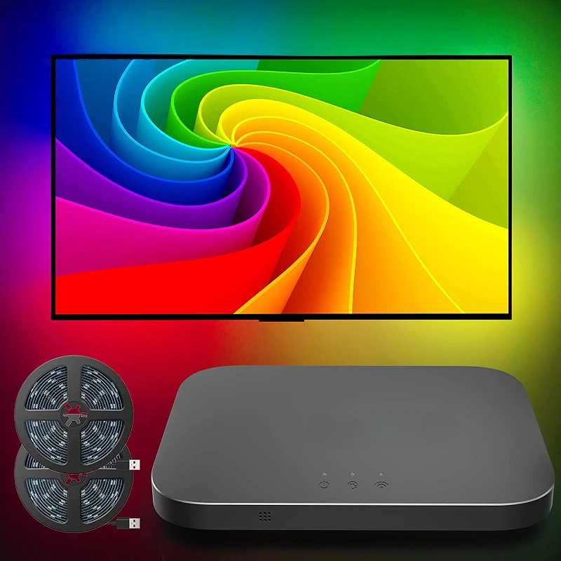 

for 91-120inch TV PC Gaming HDMI 2.0 Work with Alexa Google Assistant App Control NEO HDMI Sync Box with LED TV Backlight