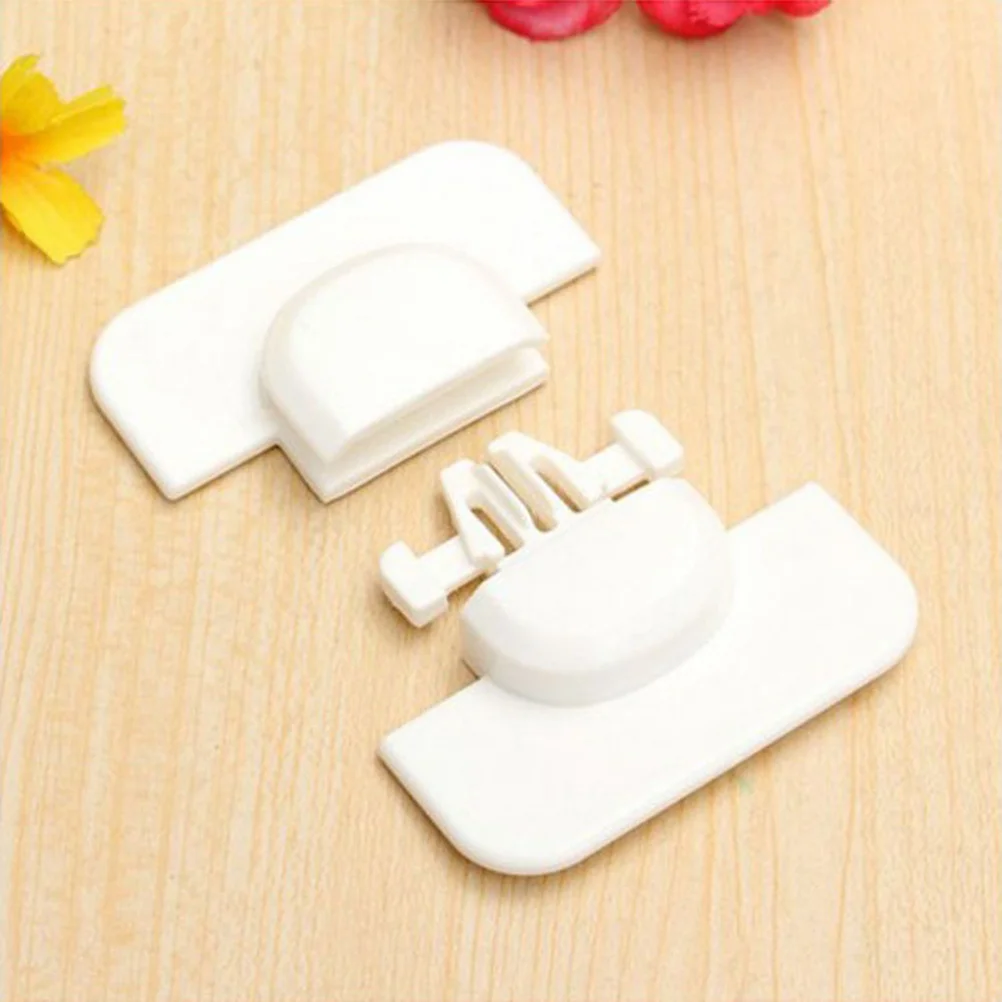 5 قطع أقفال أمان مقاومة للأطفال ABS لاصق قوي بدون بقايا سهلة التركيب لأبواب درج خزانة الثلاجة #3