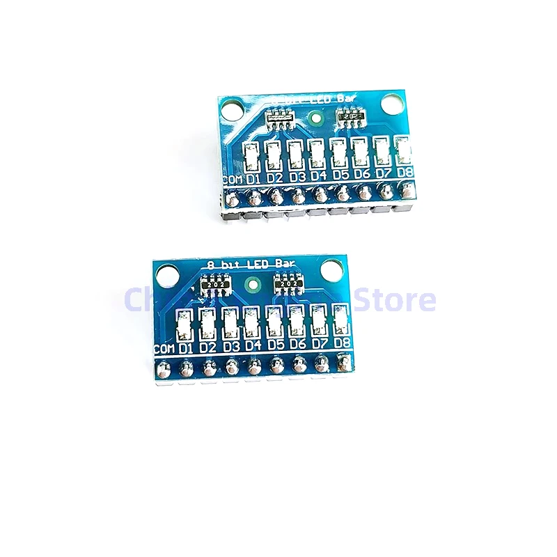 5 peças 3-24v 8 bits azul/vermelho ânodo comum/catodo módulo indicador led placa de ensaio kit de partida placa para arduiuo nano uno mega2560