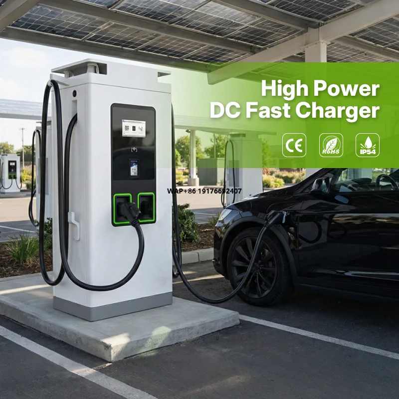 New Integrated 180kW Floor-Mounted Dual  DC EV Charging Station IP54 Protection 10-inch Touchscreen CCS1/CCS2 Fast Charger