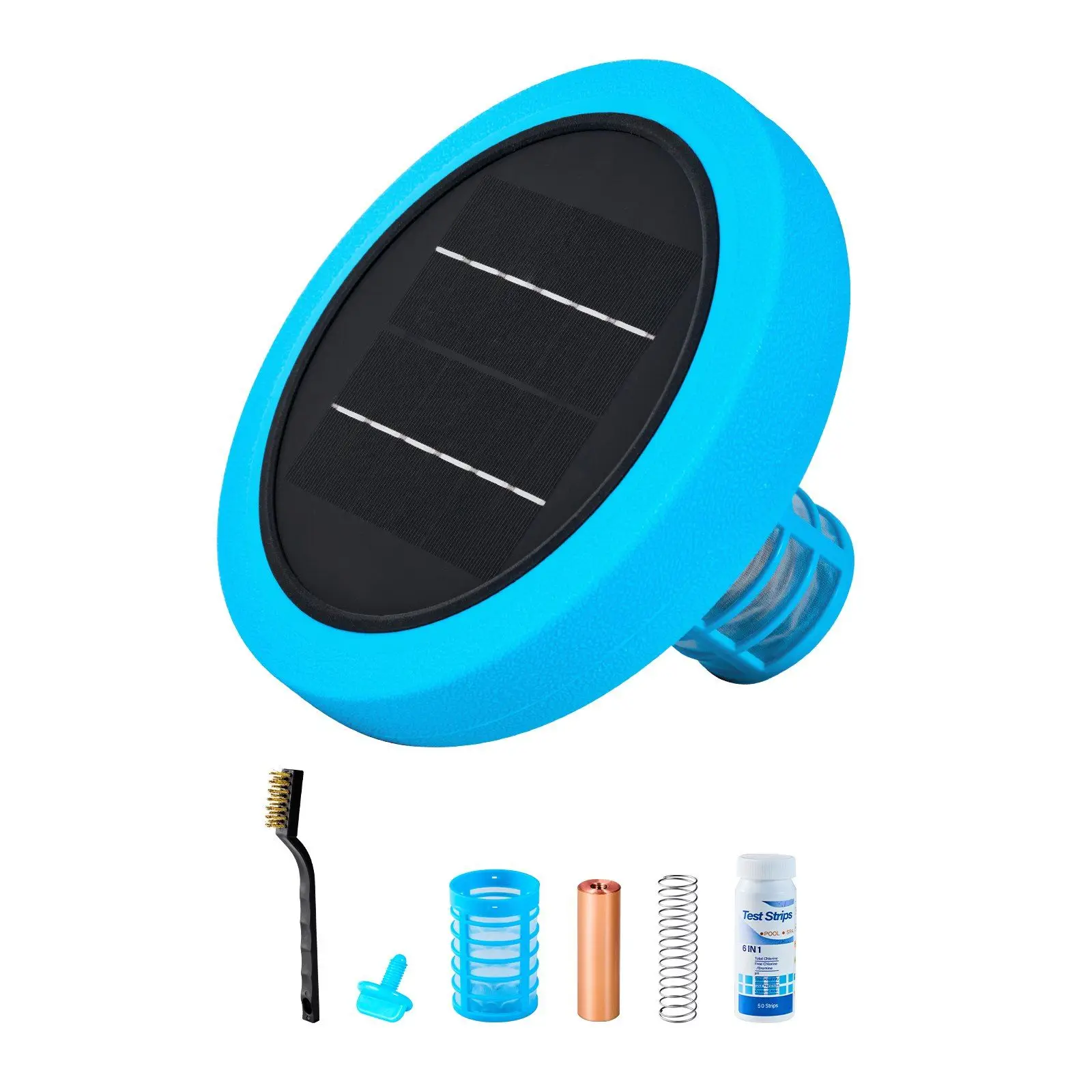 

Солнечный ионизатор для бассейнов, круглый медный ионизатор для бассейнов объемом до 35000 галлонов, плавающий автоматический очиститель и фильтр для воды, без хлора