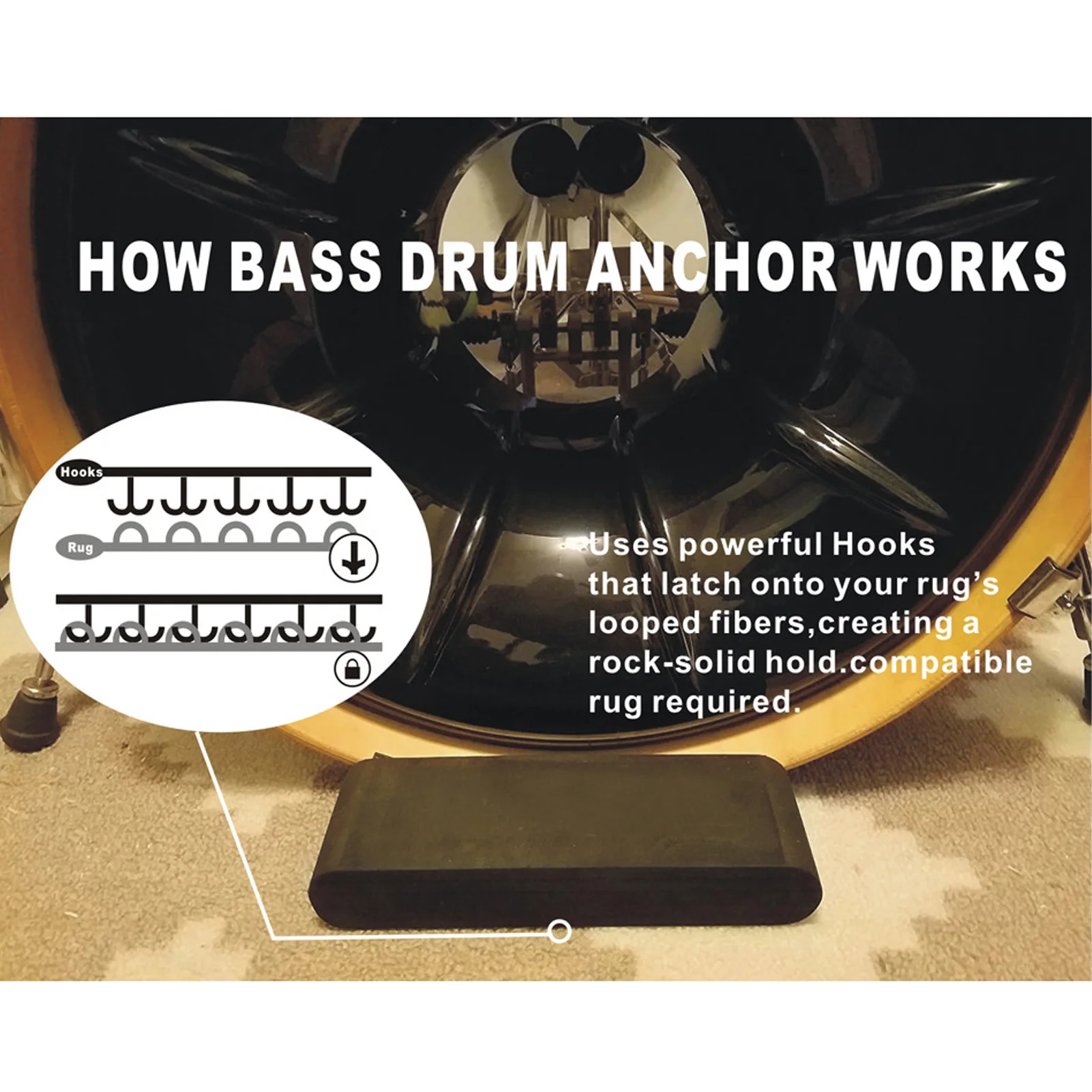 

Коврик для бас-барабана, противоскользящий, из пены EVA, амортизирующий, для стабилизации, портативный, аксессуар для барабанов, для начинающих, барабанный коврик