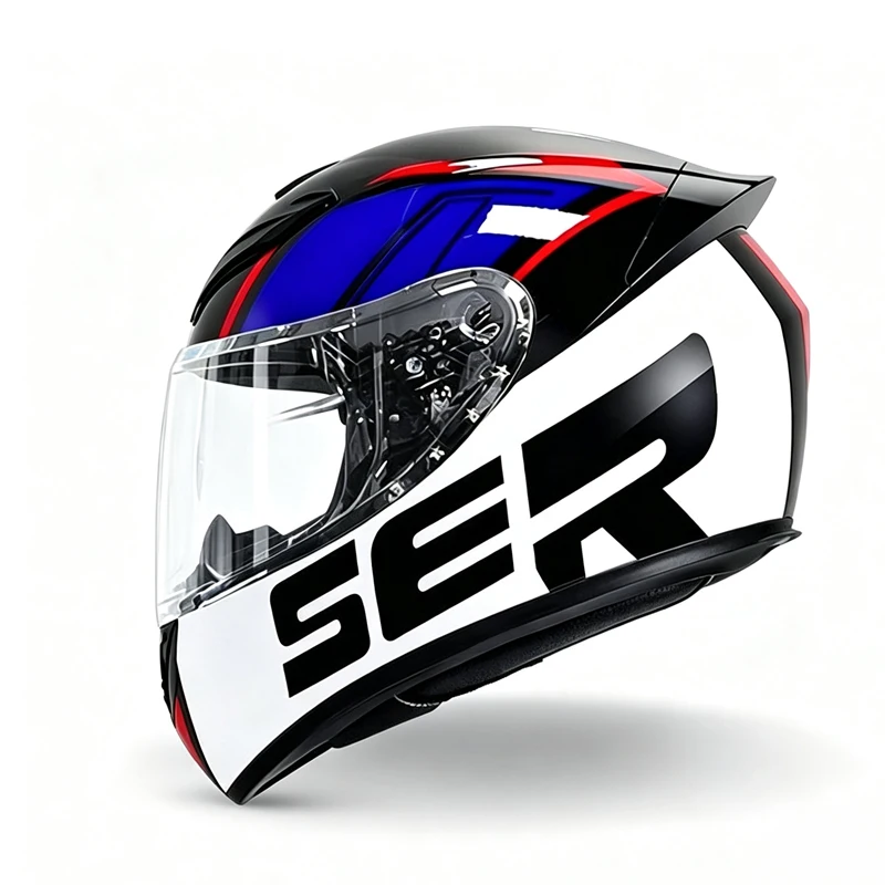 QIKE Motorcycle Full‑Face Helmet, 3C National Standard Certified, Winter Warm‑Keeping, Personalized & Stylish