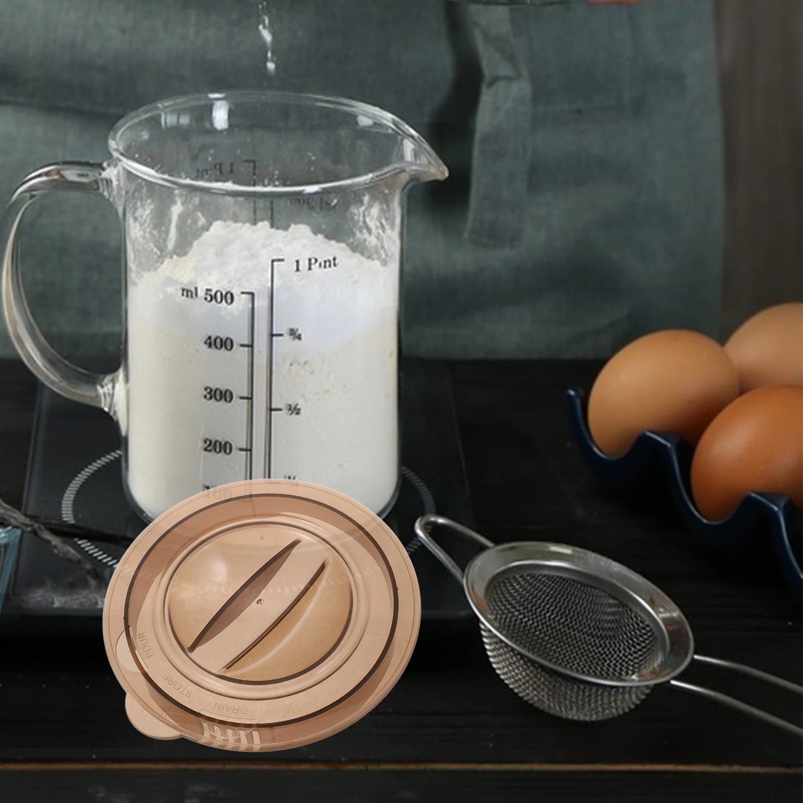 

High Borosilicate Measuring Cup Dustproof Cover Plastic Lid Replacement for Cups