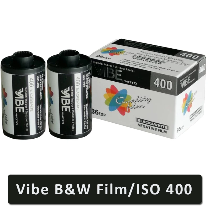 1Roll/2Roll/3Roll/5Roll VIBE 400 Black & White film ISO 400 35mm 135 Negative film 36EXP/Roll for Kodak Camera (due date 3.2026)