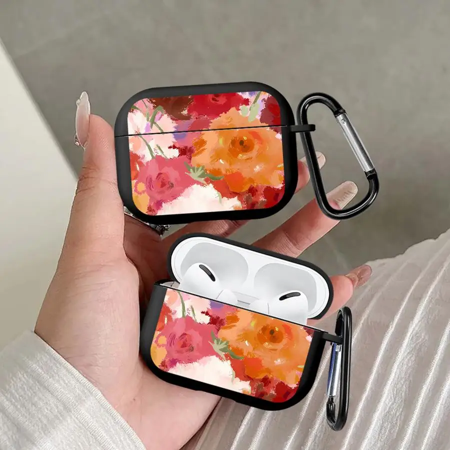 

Чехол с милым цветочным узором для Airpods 4 2 Pro Pro2 Pro3 1 3, чехол для наушников