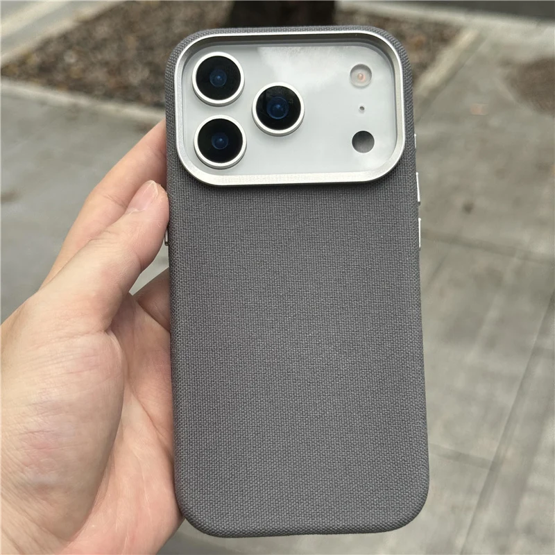 Original Technology Woven Fabric for Magsafe Case for IPhone 17 16 Pro Max 17Pro Active Touch Camera Button Magnetic Back Cover