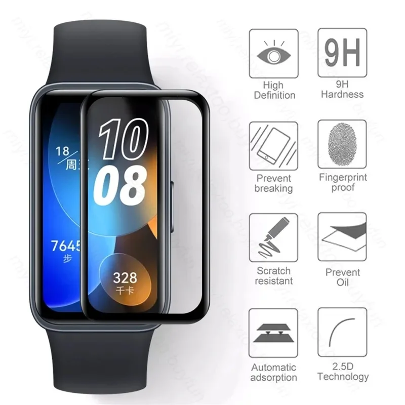 واقي شاشة ناعم من مادة TPU وشاشة PMMA لهاتف Huawei Band 10 9 8 NFC Smartwatch Hydrogel Watch Protective