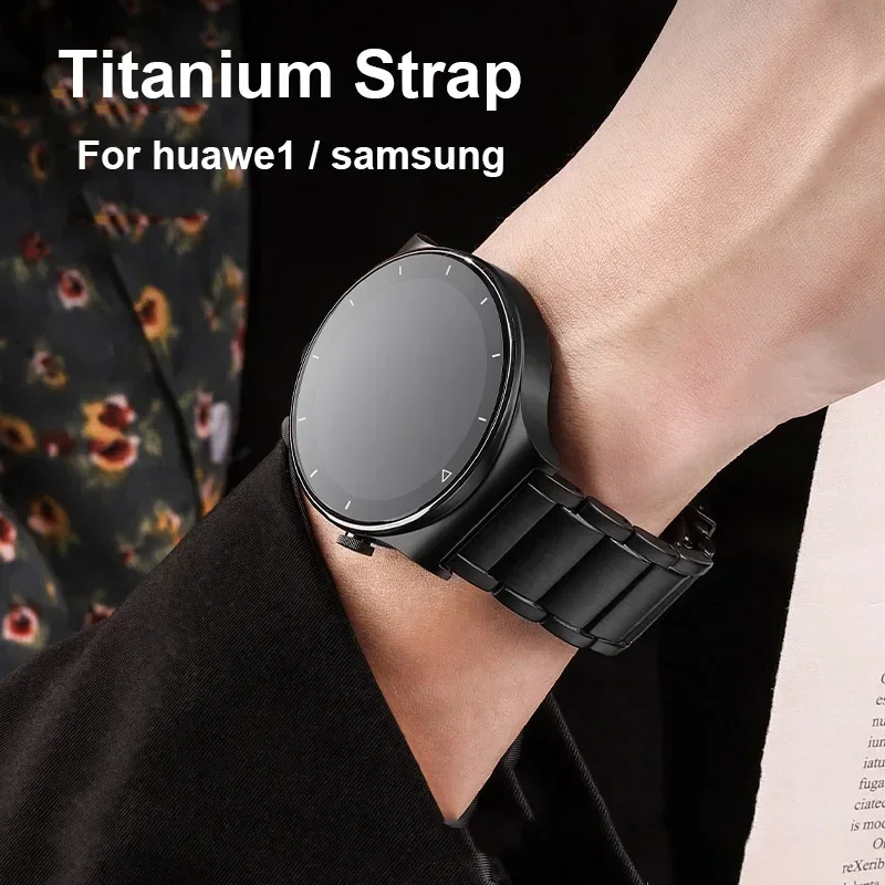 Titanium Metal Band Strap for Huawei Watch 3 GT2 Pro GT3 Watchband for Samsung Galaxy Watch 3 45mm 18mm 22mm 20mm Bracelet