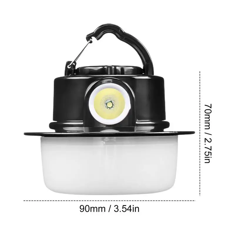 LED Camping Lantern LED Portable Tent Light Rechargeable With Hook Multipurpose 3 Lighting Modes Tent Lamp For Outdoor Hiking