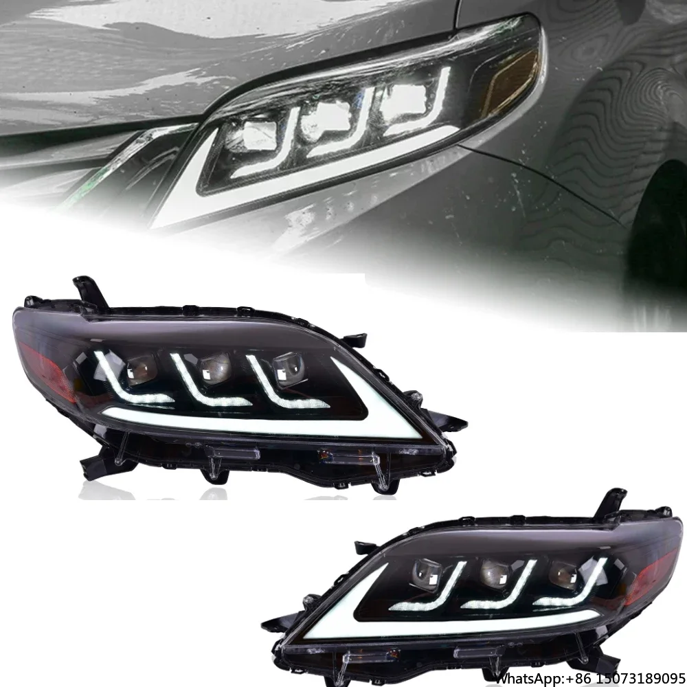 

Car Lights for Sienna Headlights 2011-2019 Sienna LED Headlight DRL Signal Hid Bi Xenon Auto Accessories