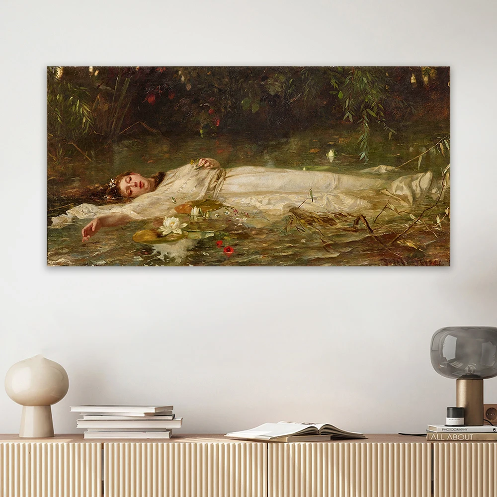 Ophelia by Friedrich Heyser Oil Painting Print Classic Antique Poster Circe Invidiosa Art Poster John William Waterhouse Decor
