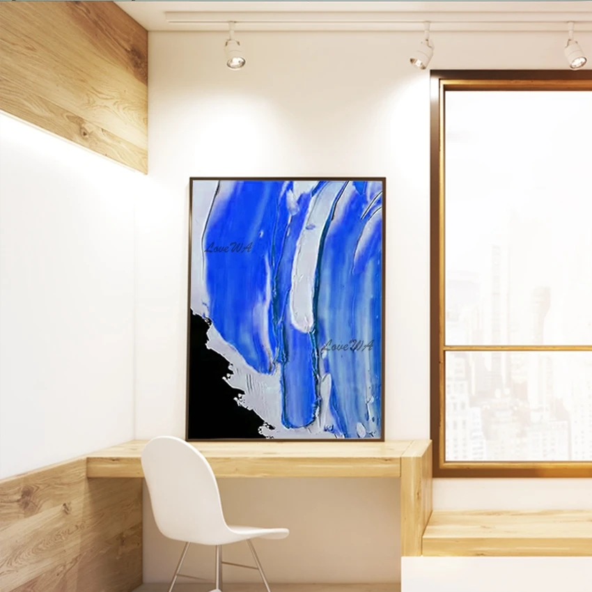 

Картины маслом с ножом, безрамные, художественная стена, абстрактная живопись на холсте, современная офисная картина, акриловая декоративная деталь большого размера