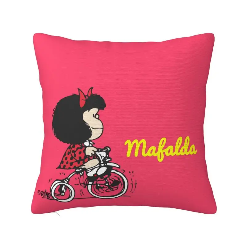 Custom Luxury Humor Mafaldas Quino Comic Cartoon Manga Cushion Cover Soft Pillow Case