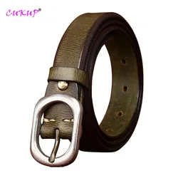 Cuir de vachette 100% solide pour femme, environnement vert, largeur 2.8cm, qualité supérieure