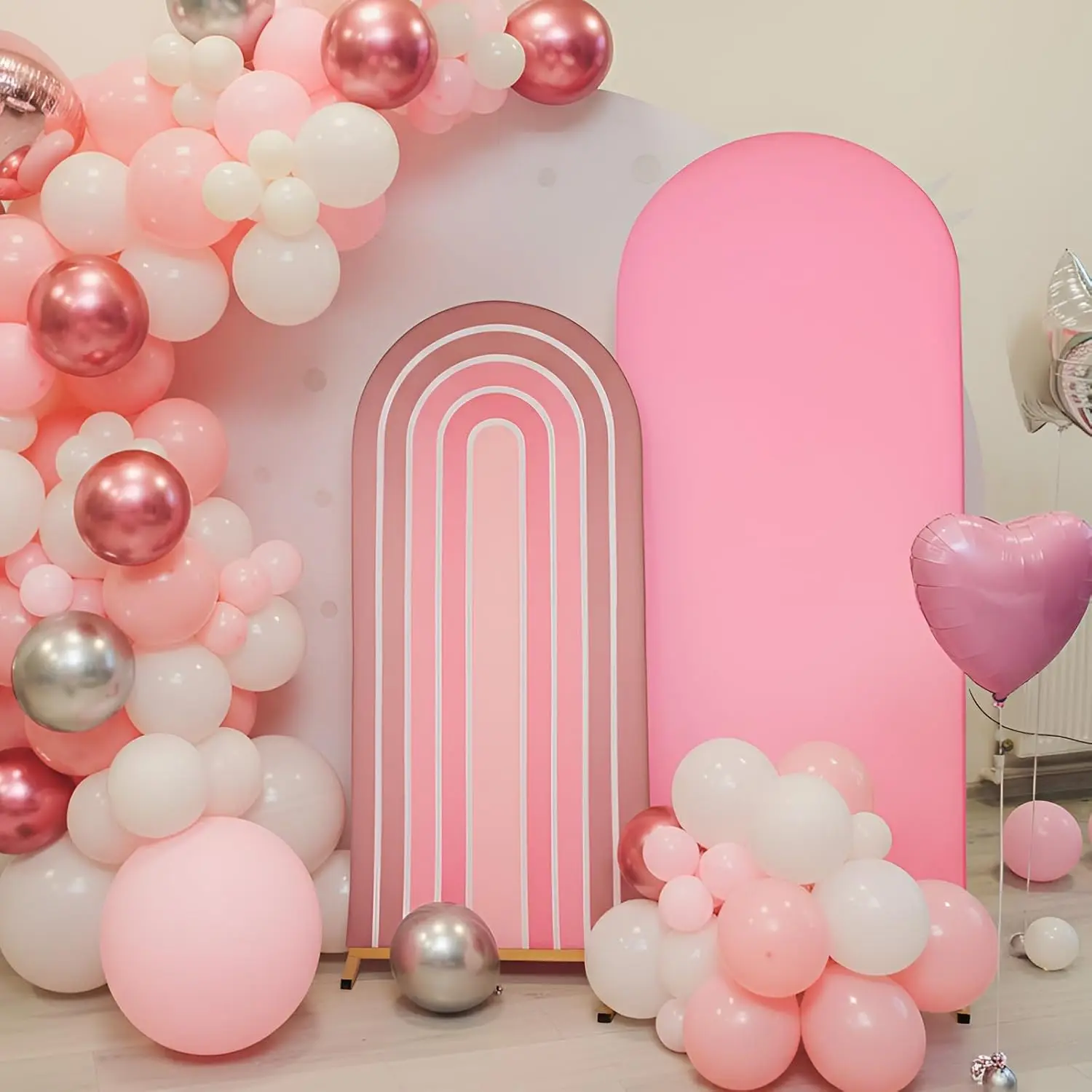 

Двусторонний фон-арка «Радуга» в розовых тонах в стиле бохо с ромашками для дня рождения девочки, на заказ, для детского праздника, украшение для вечеринки, свадебный декор, реквизит