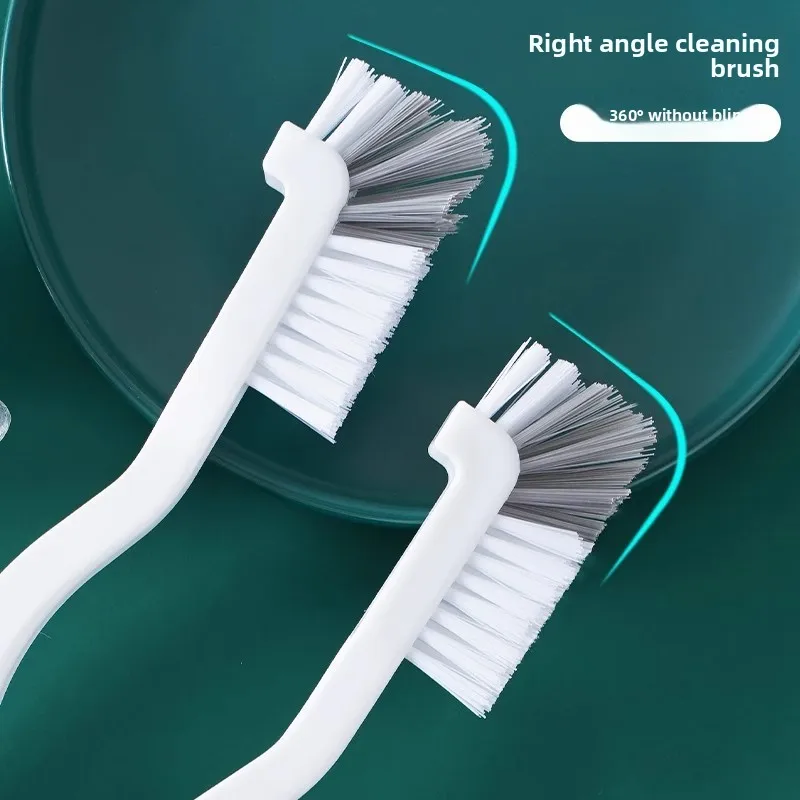 Angled Long Handle Cleaning Brush, Bottle Cup Brush,Multi-use Groove Cleaner, No Dead Corner Scrub Brush for Seafood, Cup, Drain