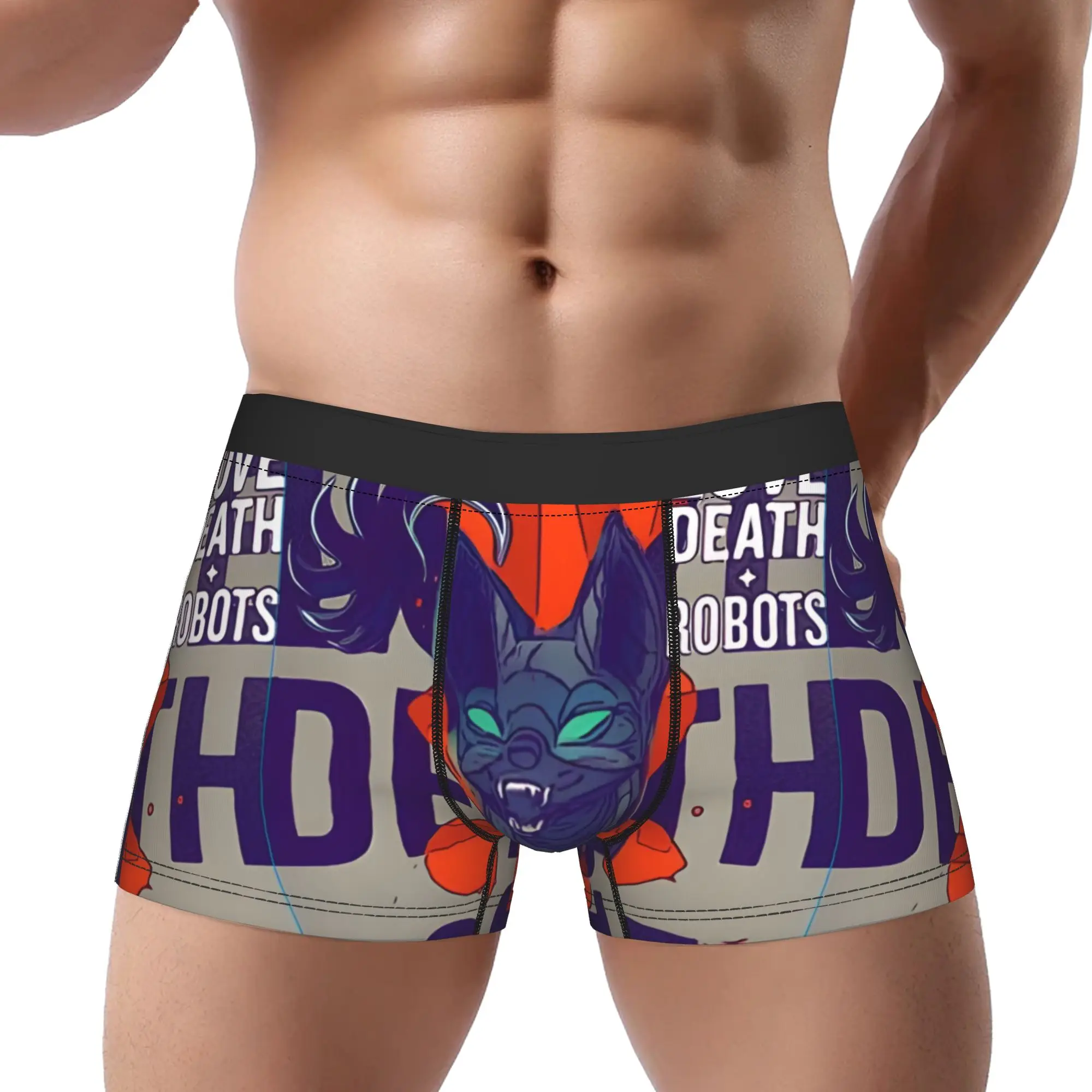 lLove Death And Robots2 lLove Death and Robots Underpants Breathbale Panties Men's Underwear Comfortable Shorts Boxer Briefs