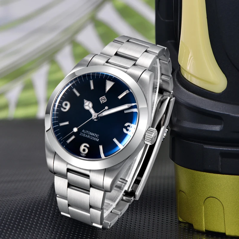 LIGE TERAMI Fashion Mechanical Men's Watch NH35 Automatic Movement Casual Stainless 200M Waterproof Luminous Clocks Reloj Hombre