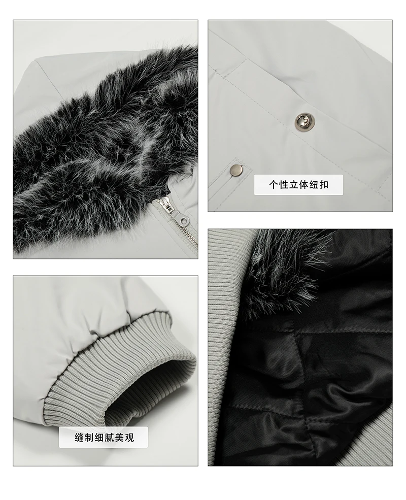 LUZHEN 2025 الشتاء أنيق فو الفراء المرقعة مقنعين سترة سترة الرجال بلون وسيم سميكة الدافئة معطف مبطّن JY5140