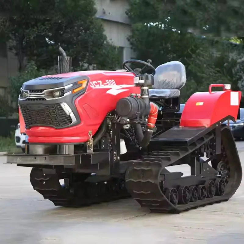 Leme rotativo de esteira agrícola, campo de arroz de terrenos secos, leme rotativo de dupla finalidade, esteira agrícola