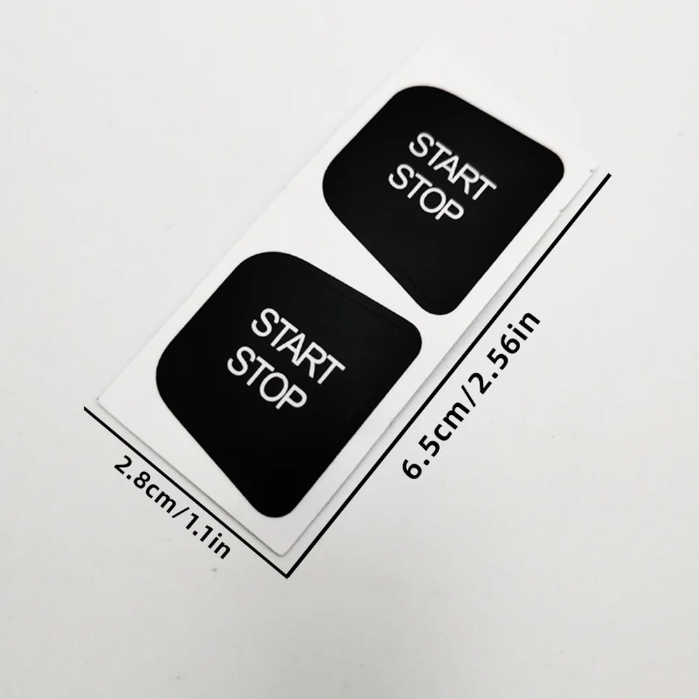 For BMW For i3 REX Specific Start Stop Button Decal Sticker Vinyl Material Black Overlay White Sign for Interior Use