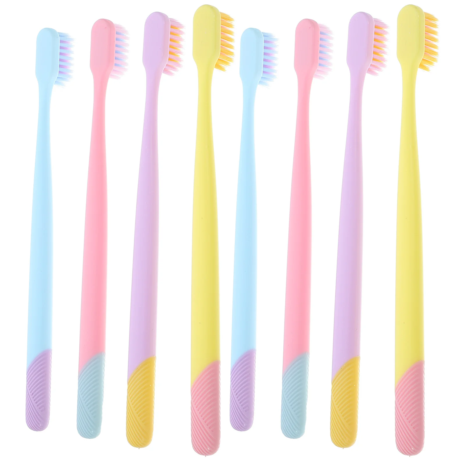 

10Pcs Manual Toothbrush Soft Bristles for Adults Portable Travel Camping Household Daily Use Lightweight Teeth Brush