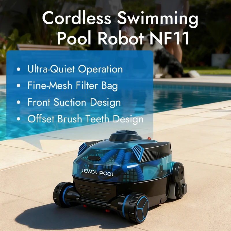 For Swimming Pool Cleaning Robot Cordless Pool Cleaning Robot Strong Automatic Eco Friendly 2 Hours All Shaped Swimming Pool Sma