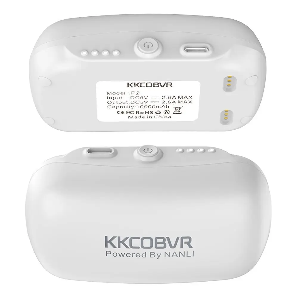 ชุดแบตเตอรี่แม่เหล็ก P2 kkobvr 10000มิลลิแอมป์ชั่วโมงสำหรับ Q2/Q3สายรัดหัวโปรเวลาการใช้งานสำหรับการแสวงหา2/3 /pro PICO4