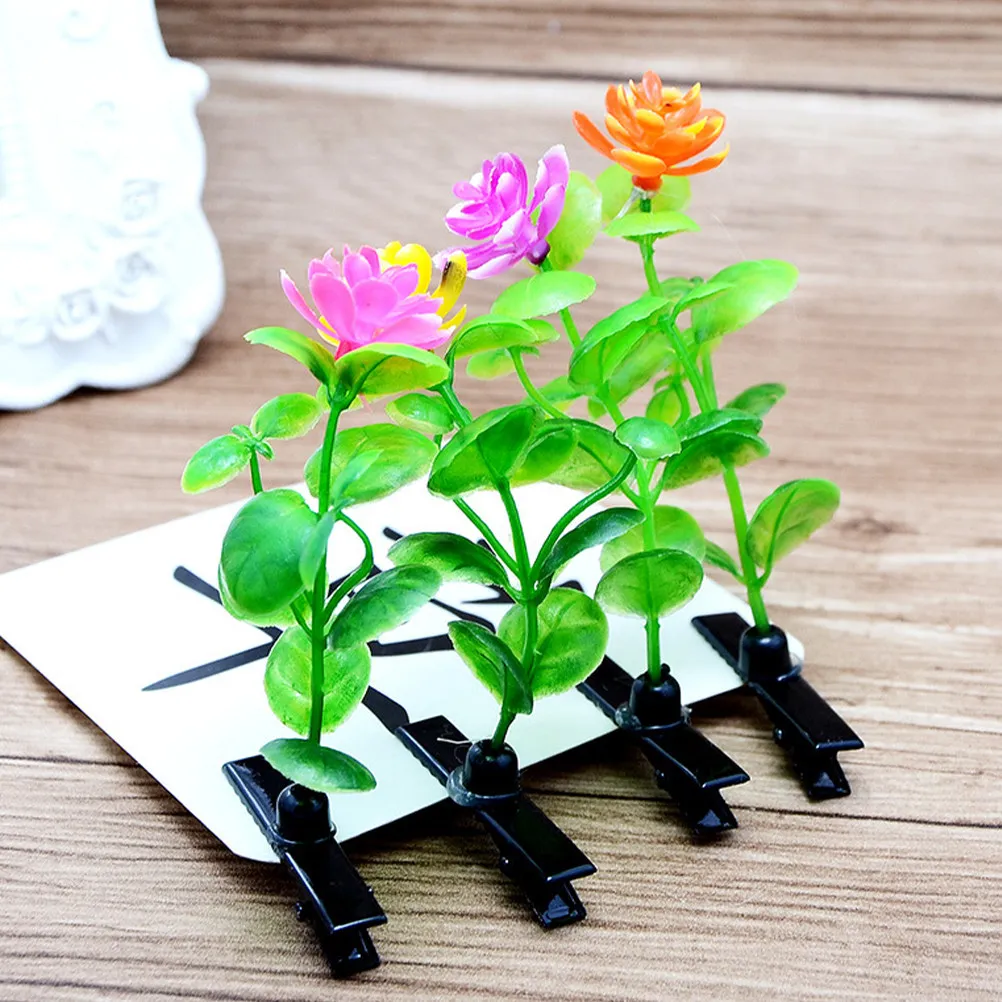 

30Pcs Imitation Hair Clips Small Plant Style Cute Hairpins for Women Girls Kawaii Hair Accessories Tiny Hairpins for Kids Teens