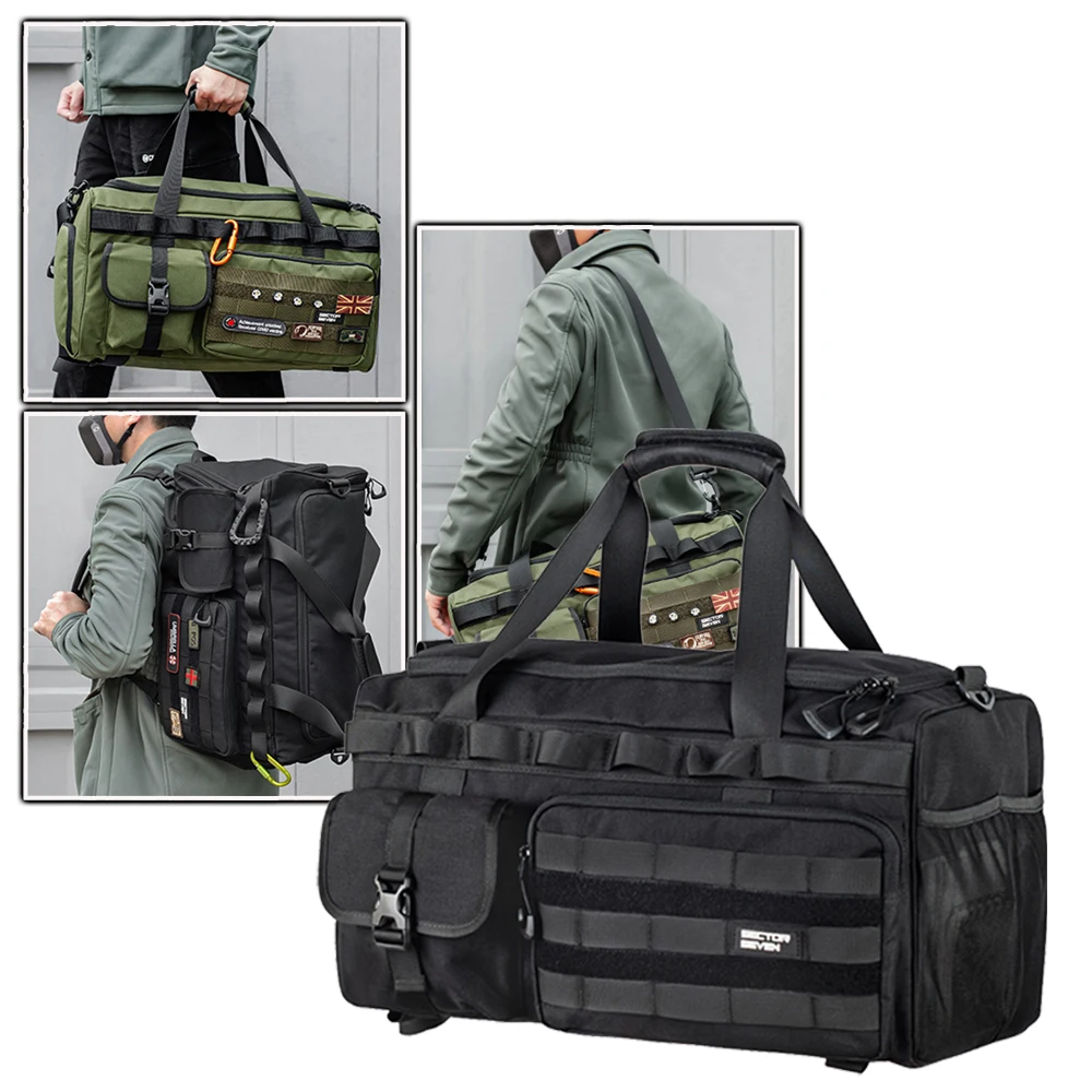 

Men's 40L Tactical Duffle Bag Sport Gym Fitness Tote Travel Training Workout Messenger Shoulder Packet for Basketball Weekender
