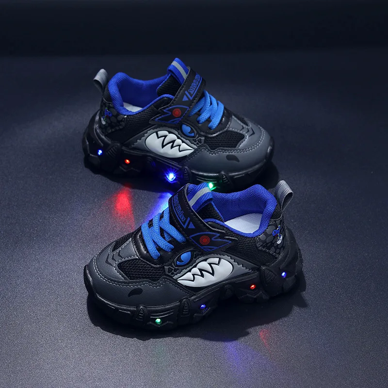 2025 패션 LED 라이트 아동 캐주얼 신발 발광 유아 테니스 클래식 스포츠 귀여운 아기 소녀 소년 스니커즈 유아용