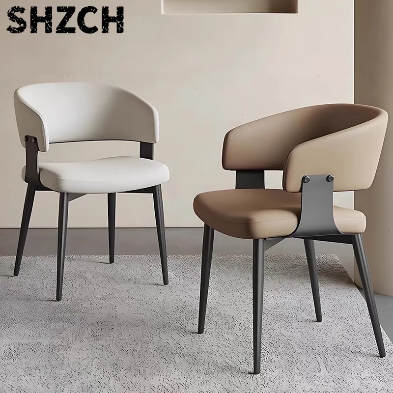 Dining Table and Chairs Italian Minimalist New Light Luxury High-end Home Backrest Stool Medieval Backrest Chair